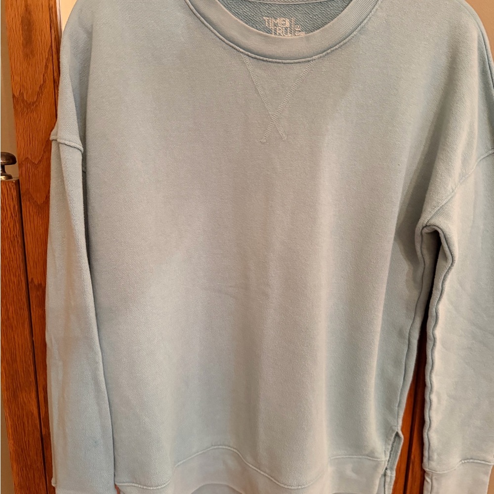Time and Tru Sky Blue Crewneck Sweater
